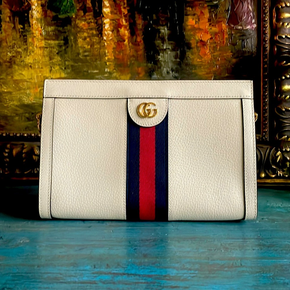 Gucci Ophidia Ivory White Shoulder Bag